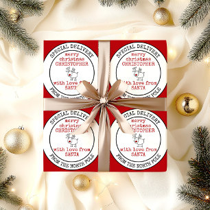 Papel De Regalo Feliz Navidad desde el Polo Norte de Santa persona