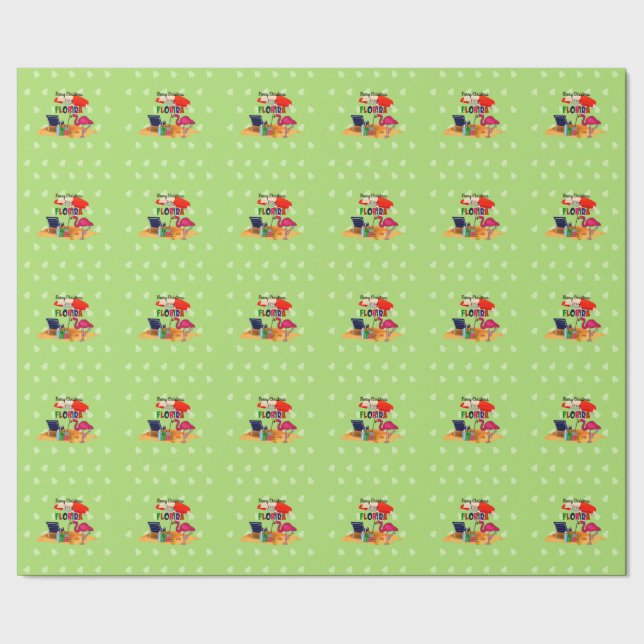 Papel De Regalo Feliz Navidad desde Florida (Costura)