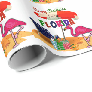 Papel De Regalo Feliz Navidad desde Florida