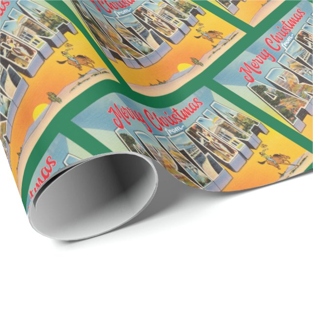 Papel De Regalo Feliz Navidad desde la cosecha de Arizona (Esquina del rollo)