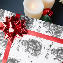 Papel De Regalo Feliz Navidad DESDE: Nombre personalizado Papá Noe