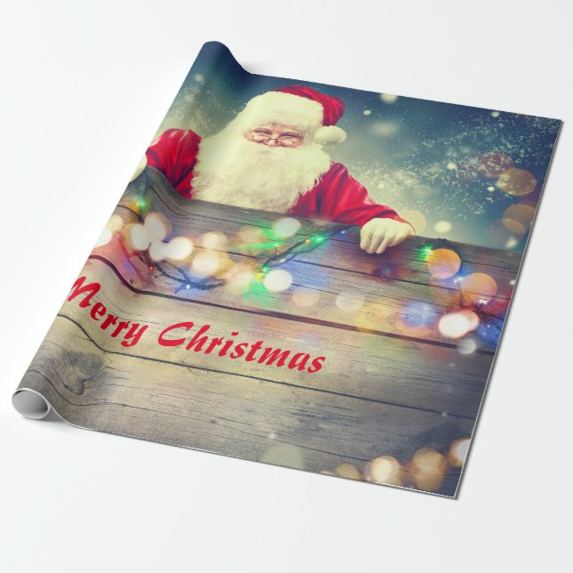 Papel De Regalo Feliz Navidad desde Santa Claus (Desenrollado)