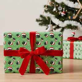 Papel De Regalo Feliz Navidad Discos de Hockey