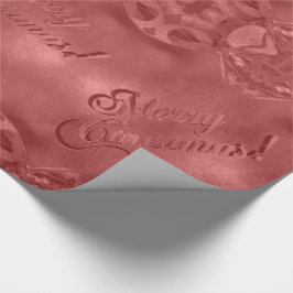Papel De Regalo Feliz Navidad Elegante Script Borgoña Rojo