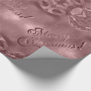 Papel De Regalo Feliz Navidad Elegante Script Red Copper