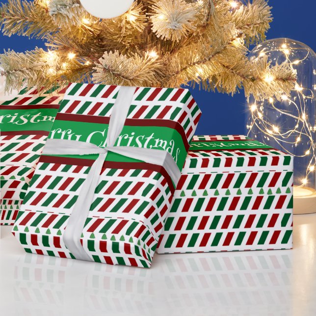 Papel De Regalo Feliz Navidad Elegante y Personalizar moderno (Vacaciones)