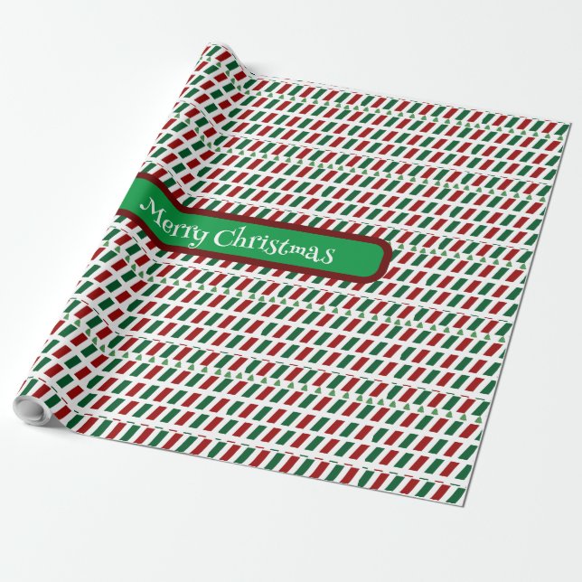 Papel De Regalo Feliz Navidad Elegante y Personalizar moderno (Desenrollado)