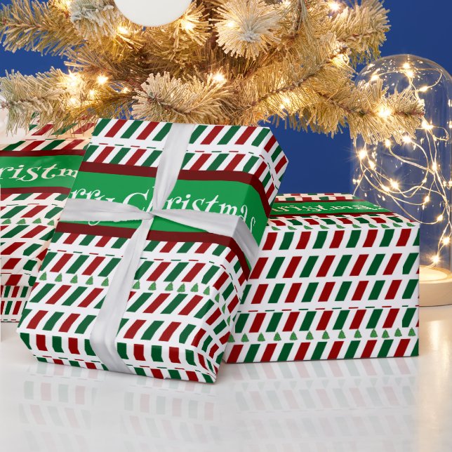 Papel De Regalo Feliz Navidad Elegante y Personalizar moderno (Vacaciones)