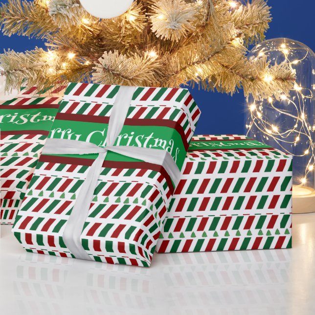 Papel De Regalo Feliz Navidad Elegante y Personalizar moderno (Vacaciones)