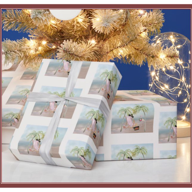 Papel De Regalo Feliz Navidad en la playa (Subido por el creador)