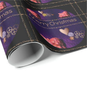 Papel De Regalo Feliz Navidad escrito en pequeñas líneas - Cinta -