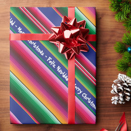 Papel De Regalo Feliz Navidad Feliz regalo de Serape colorido de N
