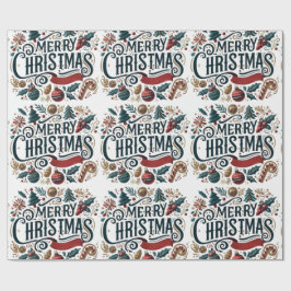 Papel De Regalo Feliz Navidad Festiva y Colorida