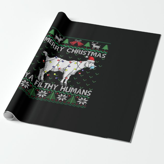 Papel De Regalo Feliz Navidad Filthy Humanos Navidades feos de cab (Desenrollado)