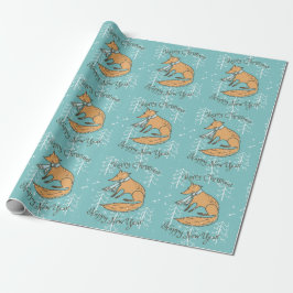 Papel De Regalo Feliz Navidad Fox Cozy