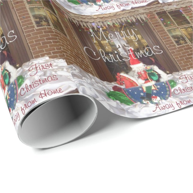 Papel De Regalo Feliz Navidad fuera de casa Inspirado en A (Esquina del rollo)