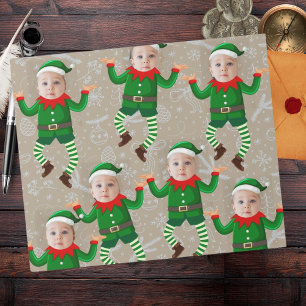 Papel De Regalo Feliz navidad graciosa cara de Personalizado de lo
