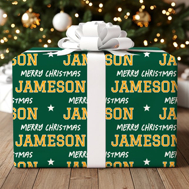 Papel De Regalo Feliz Navidad Gran Personalizado a gran escala Oro (Subido por el creador)