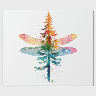 Papel De Regalo Feliz Navidad insecto Amante Xmas Dragonfly Cristo