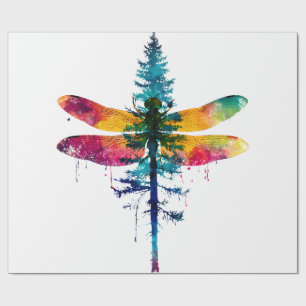 Papel De Regalo Feliz Navidad insecto Amante Xmas Dragonfly Cristo