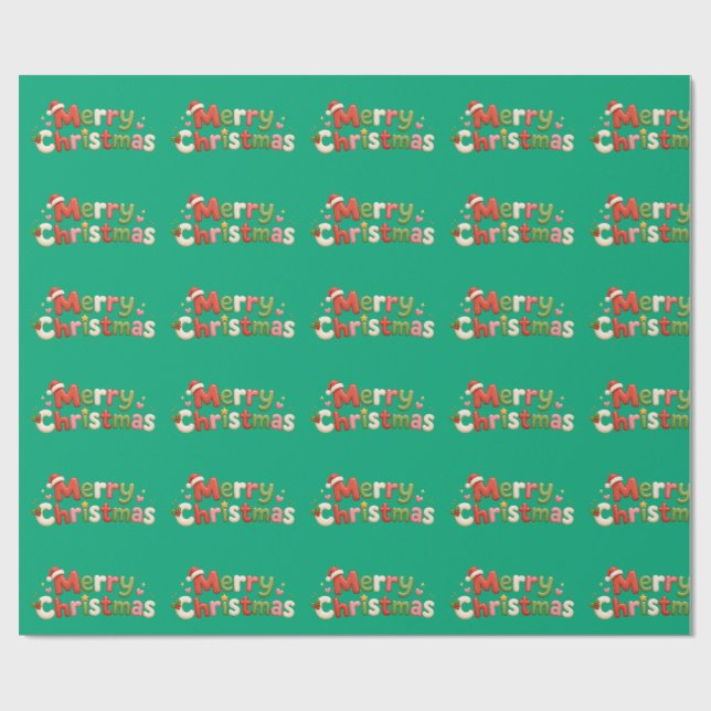 Papel De Regalo Feliz Navidad Kawaii (Superficie plana)