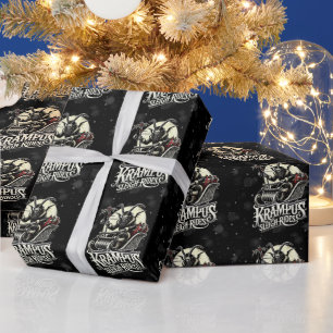 Papel De Regalo Feliz Navidad Krampus Paseos en Trineo de Krampus