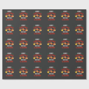 Papel De Regalo Feliz Navidad Madre Cluckers Rooaster Xmas