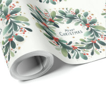 Feliz Navidad Mistletoe Wreath