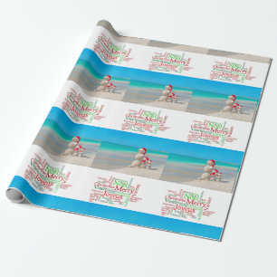 Papel de Regalo Feliz Navidad Muñeco de Nieve