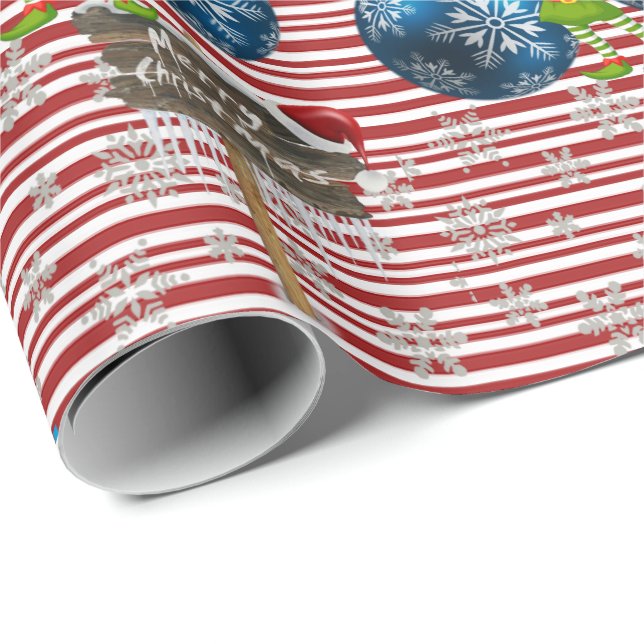 Papel de Regalo Feliz Navidad Muñeco de Nieve (Esquina del rollo)