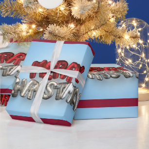 Papel De Regalo Feliz Navidad Mylar Balloons Leer