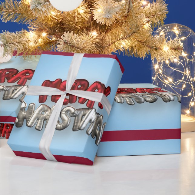 Papel De Regalo Feliz Navidad Mylar Balloons Leer (Vacaciones)