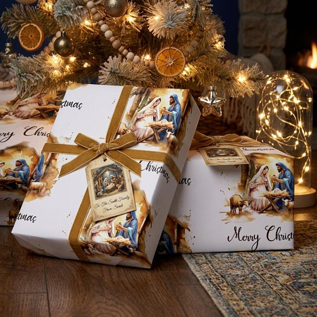 Papel De Regalo Feliz Navidad Natividad (Subido por el creador)