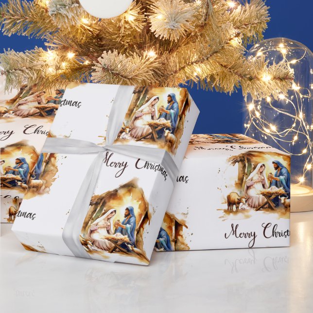 Papel De Regalo Feliz Navidad Natividad (Vacaciones)