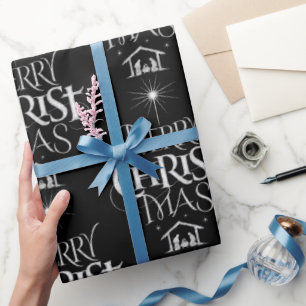 Papel De Regalo Feliz Navidad Natividad Cristiana Chrit Jesus God