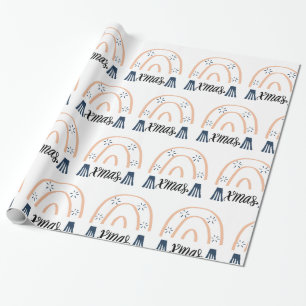 Papel De Regalo Feliz Navidad Navidad Boho Regalo arcoiris envolvi