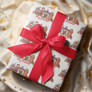 Papel De Regalo Feliz Navidad Navidad México  Café Bebidas