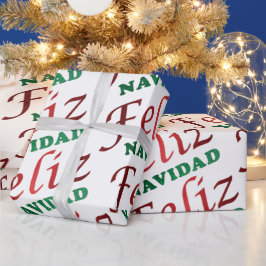 Papel De Regalo Feliz Navidad Navidades rojos españoles