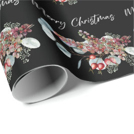 Papel De Regalo Feliz Navidad negro