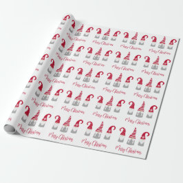 Papel De Regalo Feliz Navidad Nordic Gnomes Holiday