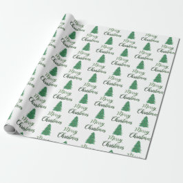 Papel De Regalo Feliz navidad - ornamentos purpurinas verdes