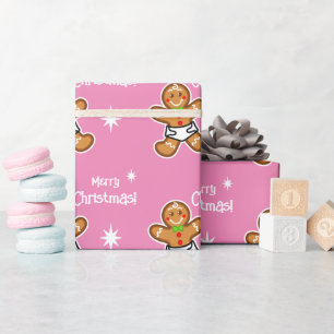 Papel De Regalo ¡Feliz Navidad! Pan de jengibre para bebés con edi
