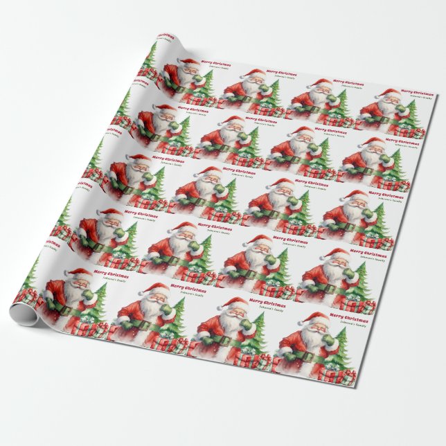 Papel De Regalo Feliz Navidad personalizada (Desenrollado)