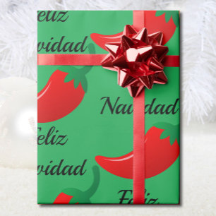 Papel De Regalo Feliz Navidad, regalo de Navidades rojos y verdes