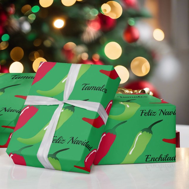 Papel De Regalo Feliz Navidad, regalo de Navidades rojos y verdes (Subido por el creador)