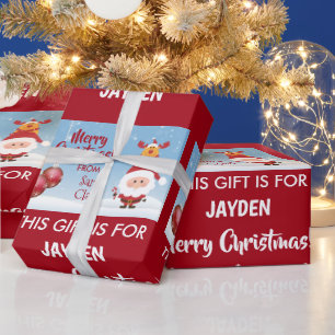 Papel De Regalo Feliz Navidad, regalo de Santa Claus, Rudolph