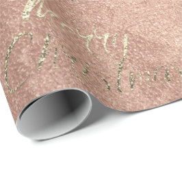 Papel De Regalo Feliz Navidad Rosa Rosa Rosa Rosa Purpurina Oro Pe