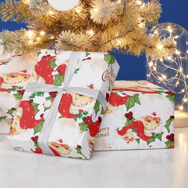 Papel De Regalo Feliz Navidad Santa (Vacaciones)