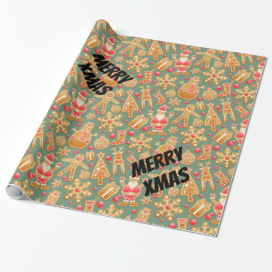 Papel De Regalo Feliz Navidad Santa