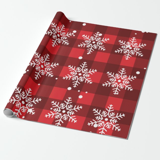 Papel De Regalo Feliz Navidad Snowflakes Con Amor De Santa (Desenrollado)